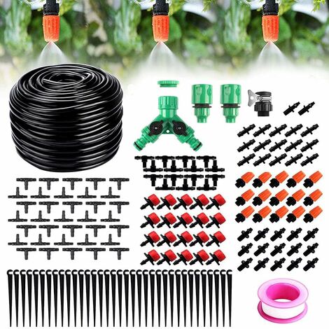 Kit d'irrigation Goutte,40M Kit Micro Irrigation Goutte,149 Pcs Système d'irrigation Jardin Système d'Arrosage Micro Flow Automatique pour Jardin, Pelouse, Plante, Paysage, Potager, Serre