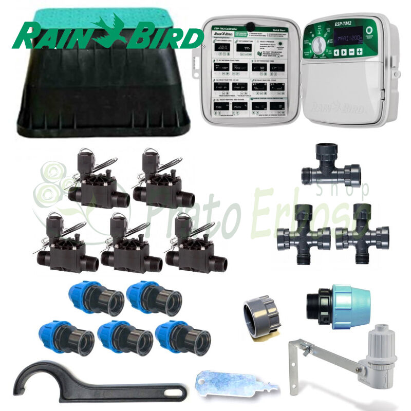 Kit d'arrosage Rain Bird 5 zones avec programmateur extérieur