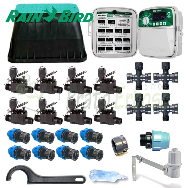 Kit d'arrosage Rain Bird 8 zones avec programmateur extérieur