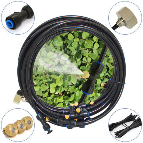 Kit d'irrigation système de brumisation, système d'irrigation de brumisateur extérieur 12M