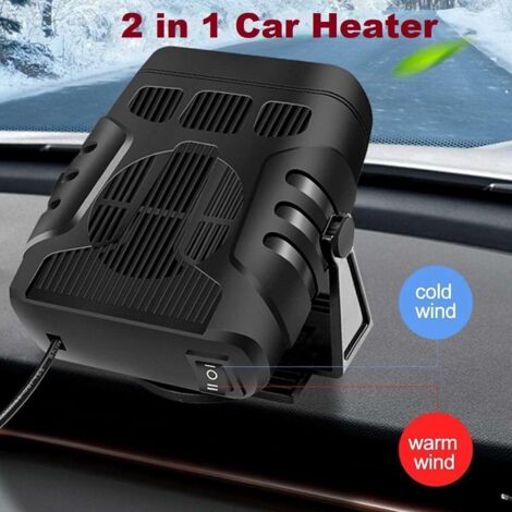 Kit disappannamento per auto - 12V - 150W - Portatile - Si collega all'accendisigari - Sbrinatore per auto 2 in 1 - Riscaldamento/raffreddamento rapido