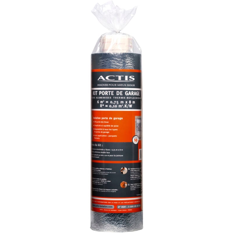 Kit d'isolation de porte de garage L.8 x l.0.75 x Ep.6 mm - Actis