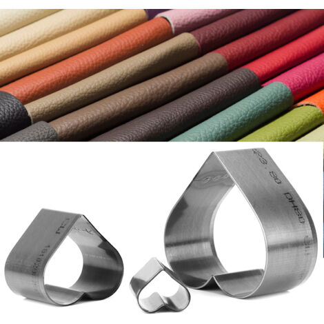 Kit DIY Cuir - Couteau de Découpe, Emporte-pièce Cœur et Gabarit pour Créations en Cuir