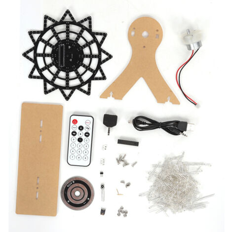 Kit DIY de Grande Roue Électrique Rotative avec LED Colorées et Prise Transparente