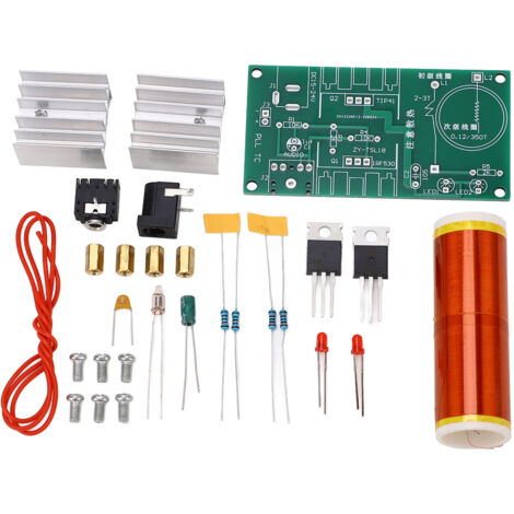 Kit DIY Générateur d'Arc Plasma avec Transmission Sans Fil, Expérience Musicale, Alimentation 15‑24VDC