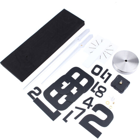 Kit DIY Horloge Murale Moderne Grand Format avec Surface Miroir 3D pour Salon Bureau