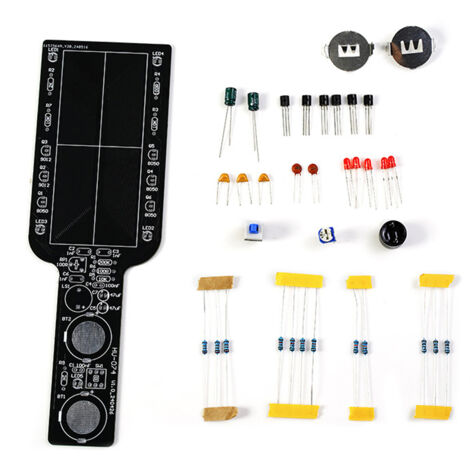 Kit DIY Metal Detector, ManoMan, EM-101N, Kit de Détection de Métal avec Sonnette et LED, Matériel de Circuit Imprimé, 60 x 185 mm, Exercices de Brasage pour Étudiants et Amateurs de Électronique