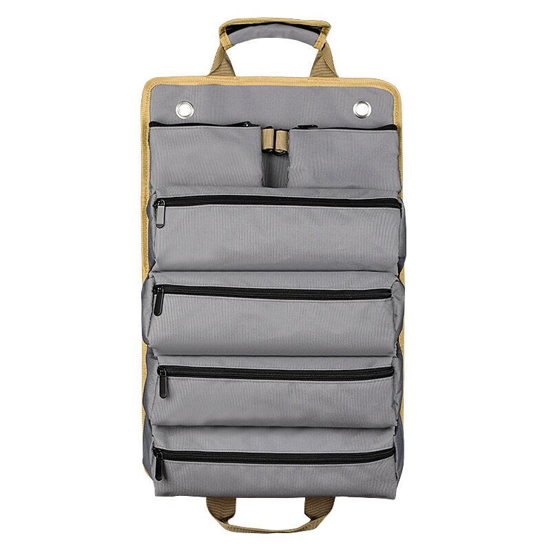 Gotrays - Kit d'électricien, type rouleau, sac d'électricien, sac de rangement, sac suspendu, kit de matériel monté sur voiture,gris