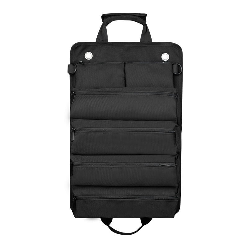 Gotrays - Kit d'électricien, type rouleau, sac d'électricien, sac de rangement, sac suspendu, kit de matériel monté sur voiture,Noir