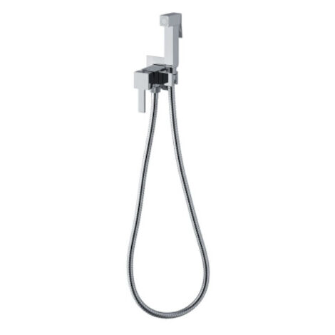 Kit doccetta bidet Square con miscelatore cromo
