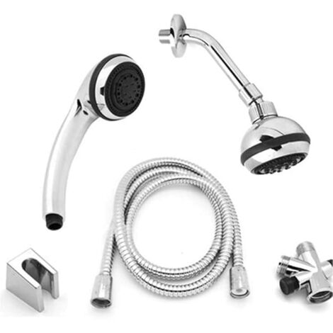 KIT DOCCETTA e SOFFIONE MODELLO 13502 Cromato Braccio Deviatore Supporto Laccio