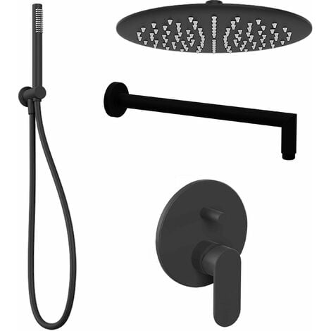 Kit doccia completo nero opaco Ercos Versilia BNKISK0007  Nero opaco