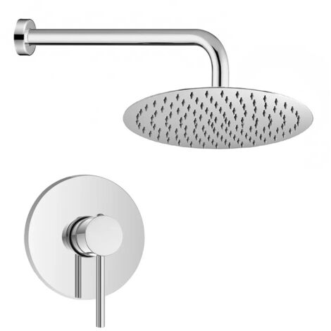 Kit doccia con miscelatore York con braccio 35 e soffione 20 cromo