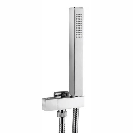 Kit doccia duplex square con valvola di sicurezza kit doccia duplex square spring line c/valv. sicurezza - in ottone cromato
