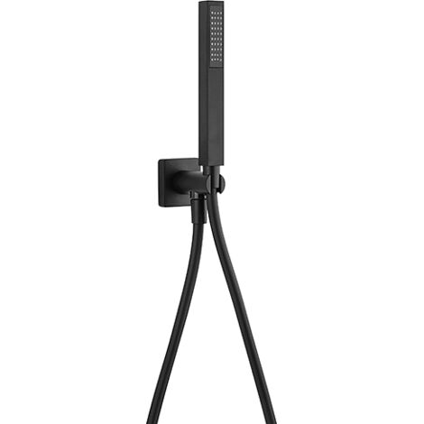 Kit doccia Jacuzzi quadro con doccino e presa acqua art. 0KCYO904JA00 nero opaco