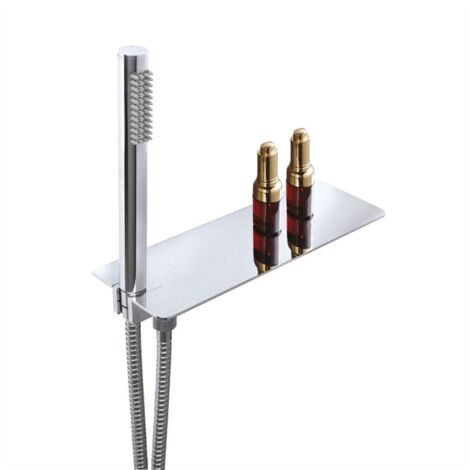 Kit doccia Shelf Round attacco sinistro cromato   Tecom