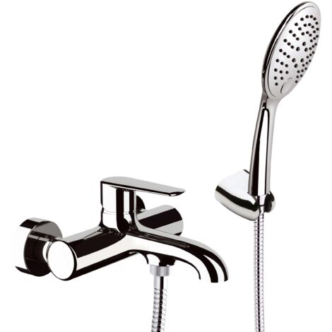 Kit Doccino e Miscelatore Monocomando per Vasca in Ottone Mariani Armonia Cromato