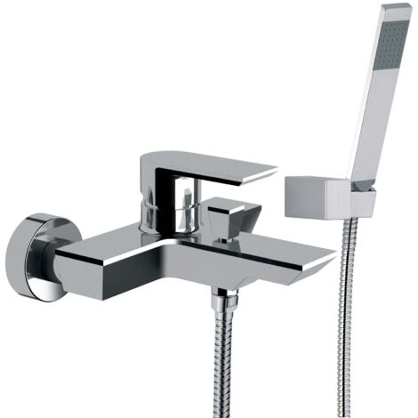 Kit Doccino e Miscelatore Monocomando per Vasca in Ottone Mariani Avenue Cromato