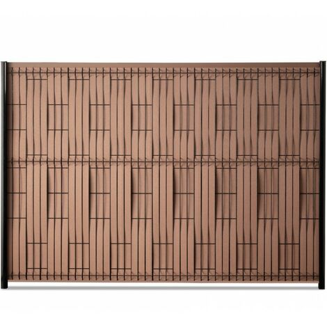 Kit d'occultation lattes composite à tresser pour panneau rigide maille 55 H1m93 x 2m50 Brun