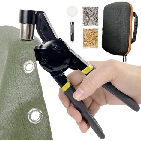 Kit d'œillets métalliques 10mm professionnel, pince à œillets 200 œillets, outils pour bâches tissus tente couture bricolage