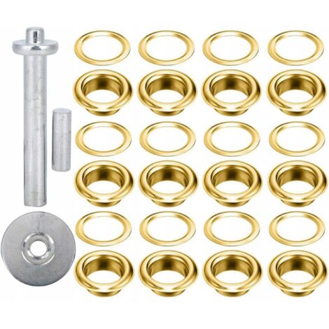 Kit d'œillets pour bâche avec pince à river, œillets bannière 14 mm, 33 pièces