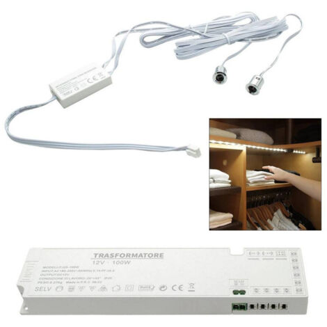 Kit Double Capteur 12/24v Contactless Switch Led Strips Power Supply 100w