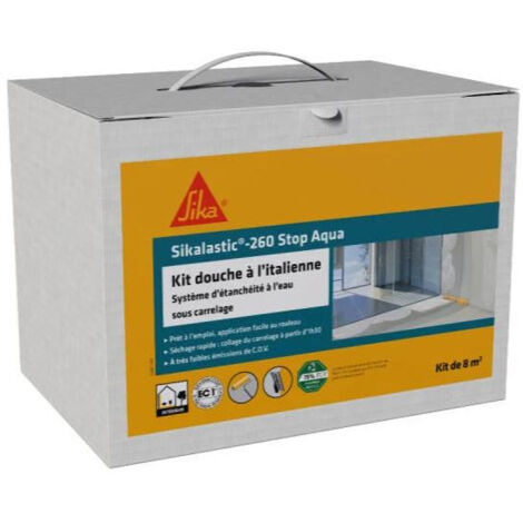 Kit douche à l'italienne 8m² Sikalastic-260 Stop Aqua SIKA