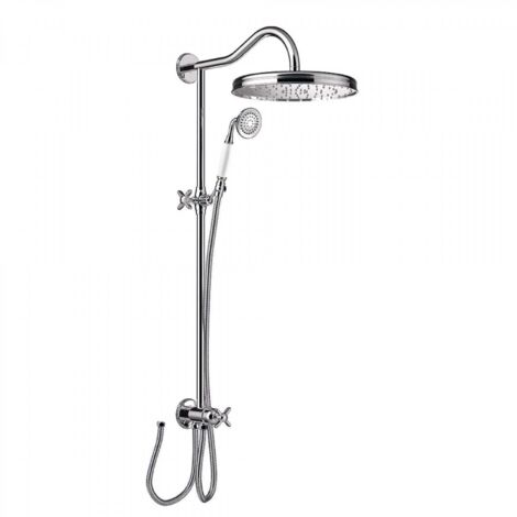 Kit douche anticalcaire Chromé avec douche fixe Diam. 31cm - TRES 24247601