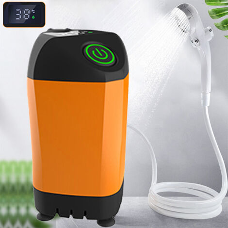 Kit Douche de Camping, Pompe de Douche Électrique Rechargeable, Pommeau de Douche avec