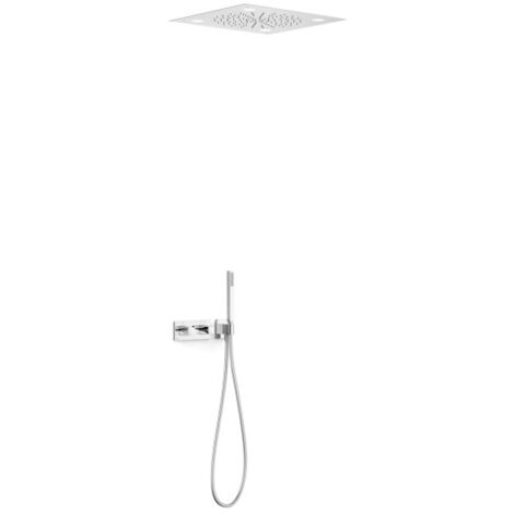 Kit douche robinet thermostatique encastré à 2 voies B‑system Chrome - TRES 30725208