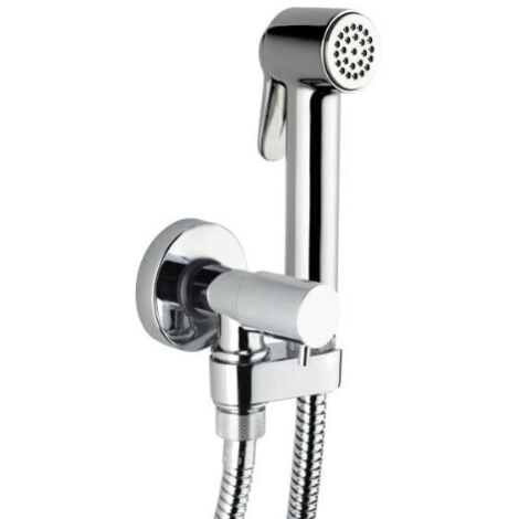 Kit douchette mitigeur WC 1/2”M, support et flexible chromé Paloma-flat - Bossini E57033030