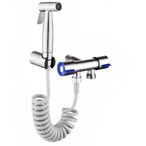 Kit Douchette WC Complet, Pulvérisateur de bidet à main pour toilettes, Pour L'Hygiène Personnelle Quotidienne,lavage féminin et animal domestique