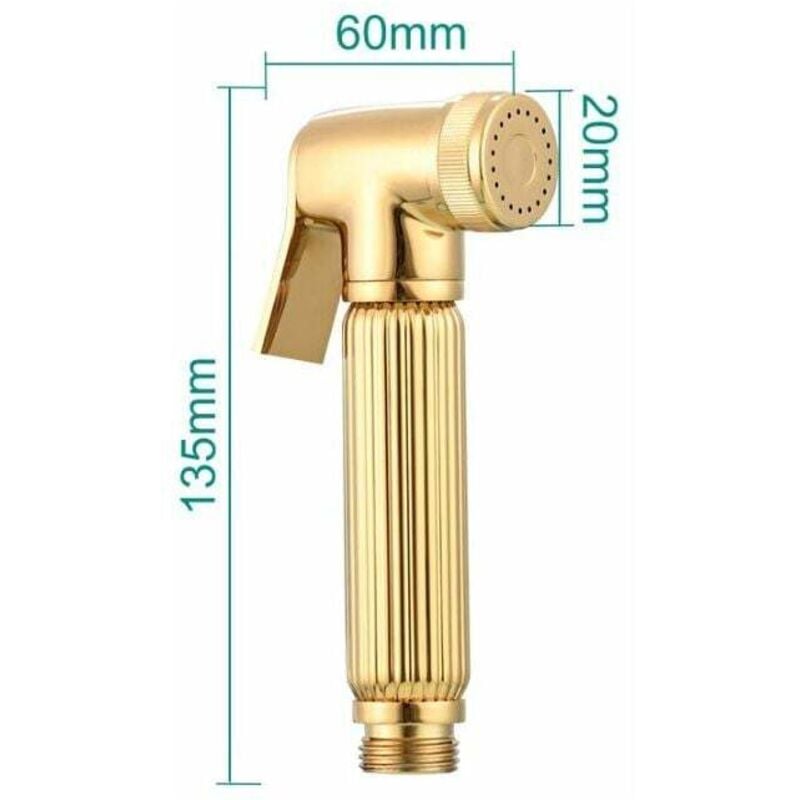 Kit Douchette wc pour Toilette, Bidet Pulvérisateur en Laiton Pulvérisateur de Bidet à Main Mural Toilette Bidet Spray avec Tuyau et Support pour
