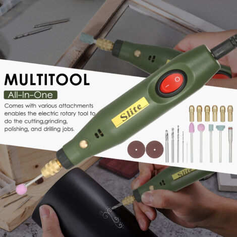 Kit d'outil rotatif portable, mini meuleuse électrique 18 000 tr/min, outil de polissage haute vitesse avec plusieurs accessoires pour la sculpture sur bois, la fabrication de bijoux et le bricolage.