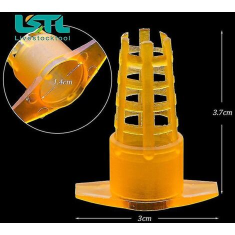 Kit d'outils apicoles 5 pièces, comprenant une housse de protection jaune pour la cage à reine et une protection pour les alvéoles - AquaForge