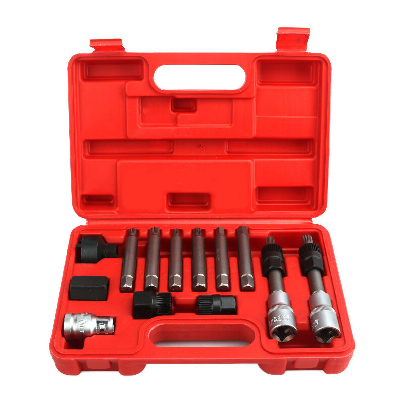 Gabrielle - Kit d'outils d'alternateur de voiture, outil de retrait et de clé de montage de poulie de courroie d'alternateur pour extracteur de