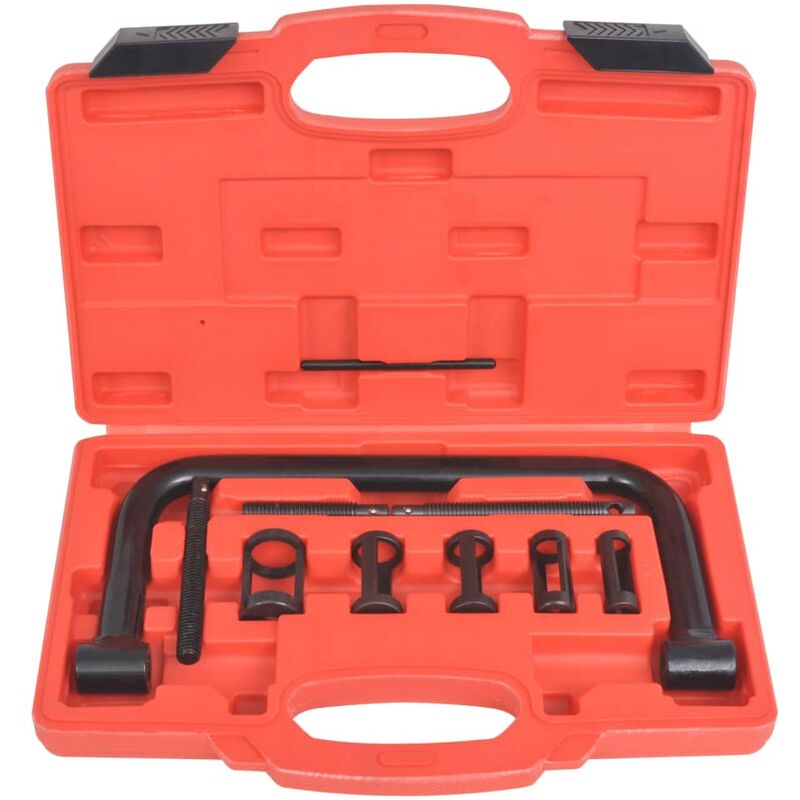Kit d'outils de compresseur de ressort à valve 10 pièces garage moteurs - Or