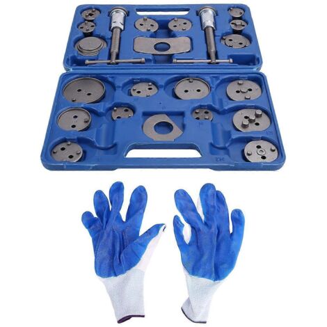 Kit d'outils de compression d'étrier de frein, adaptateurs de disque à boulon de poussée + gants