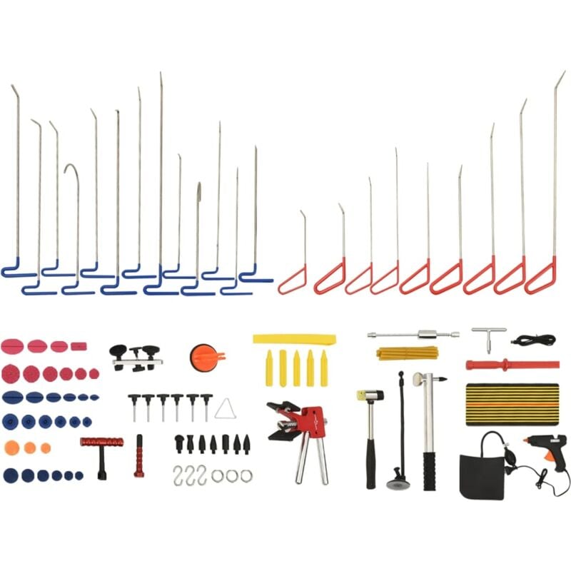 Kit d'outils de débosselage sans peinture 89 pcs vidaXL