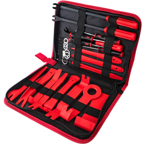 Kit d'outils de démontage pour autoradio, comprenant 25 tournevis et lames de levier pour l'intérieur, ainsi qu'un kit d'outils de modification et de réparation pour autoradio CD. Kit d'outils de démo