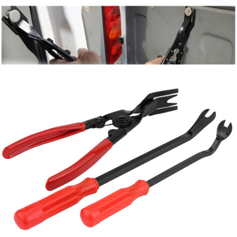 Kit d'outils de dépose de rivets et clips pour garnitures de portes, 3 pièces