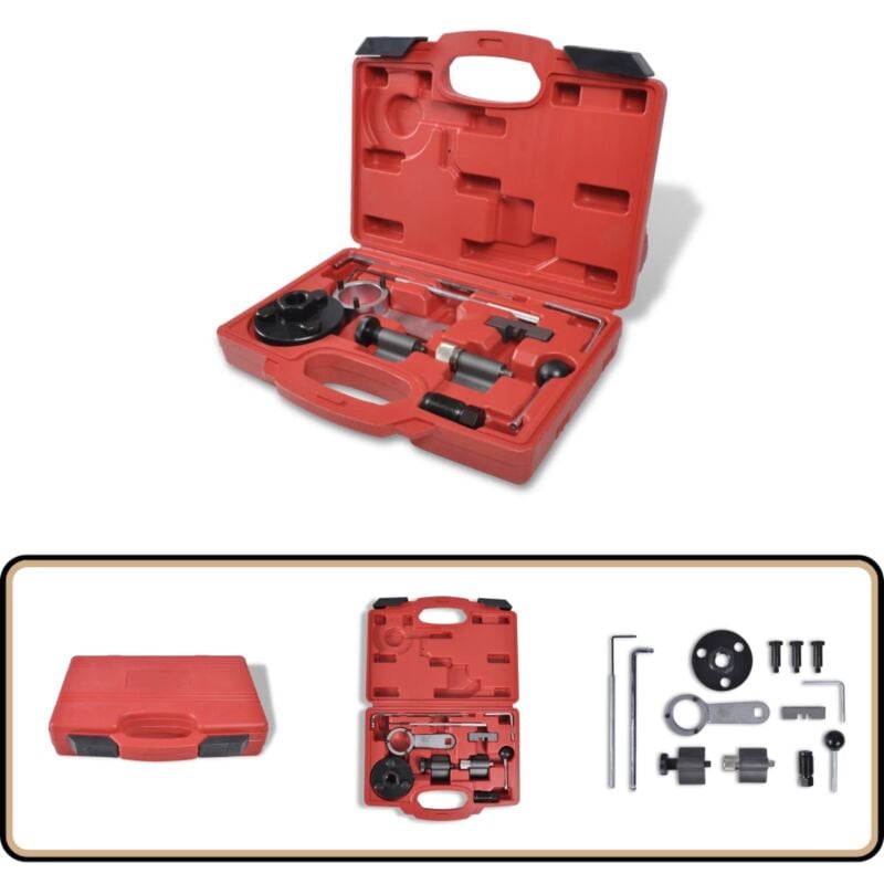 Vidaxl - Kit d'outils de distribution pour vag 1.6 et 2.0 tdi - Outil De Réparation Automobile - Kit De Distribution - Outil De Calage - Outil