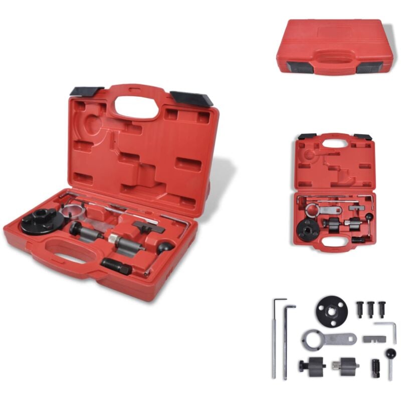 Vidaxl - Kit d'outils de distribution pour vag 1.6 et 2.0 tdi - Outil De Réparation Automobile - Kit De Distribution - Outil De Calage - Outil