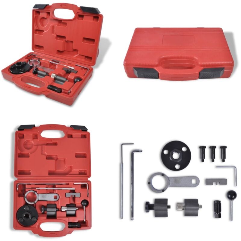 Vidaxl - Kit d'outils de distribution pour vag 1.6 et 2.0 tdi - Outil De Réparation Automobile - Kit De Distribution - Outil De Calage - Outil