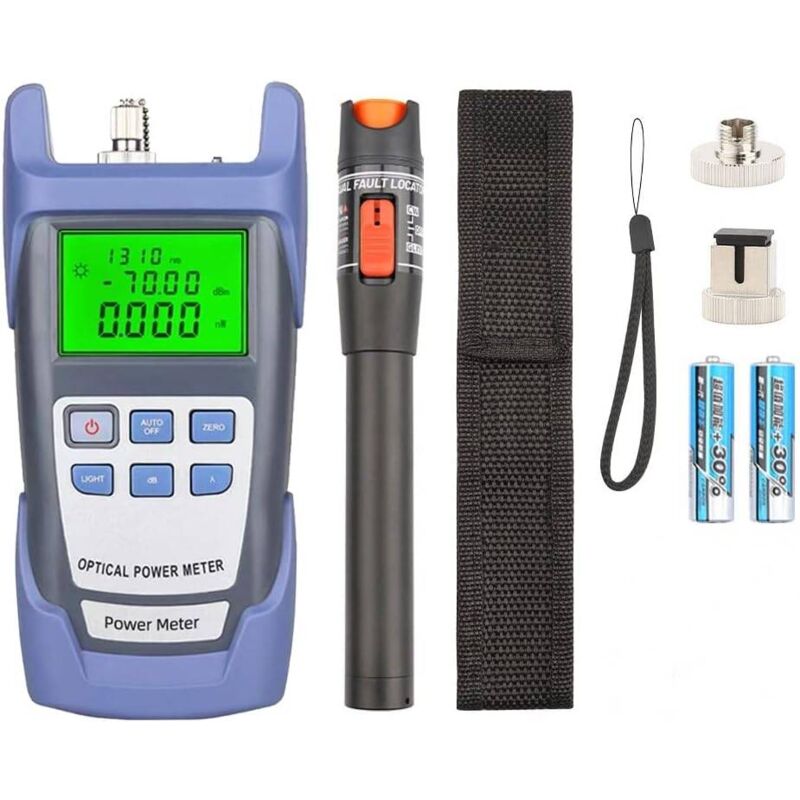 Kit d'outils de fibre optique avec compteur de puissance optique 10 mW testeur de fibre optique portable type stylo de test de fibre optique lumière