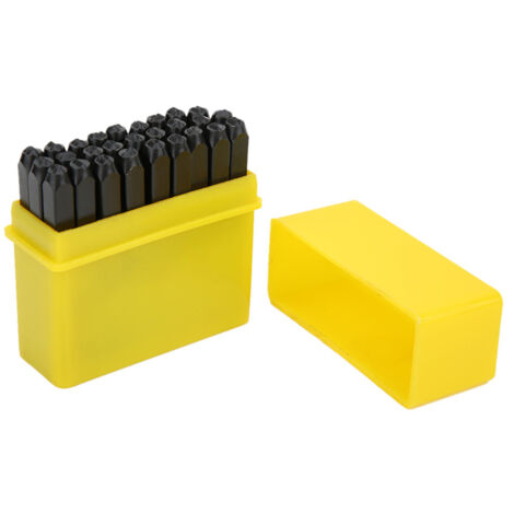 Kit d'outils de marquage métal poinçons alphabet en acier carbone 3mm avec étui (lettres)