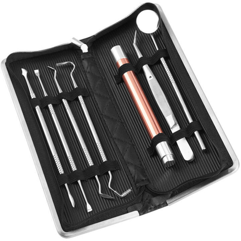 Image of Zahnreinigungs-Werkzeugset, Zahnsteinentferner, 7-teiliges Set