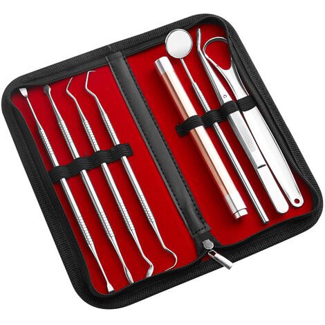 Kit d'outils de nettoyage des dents, dissolvant de plaque de tartre pour les dents 8 pièces