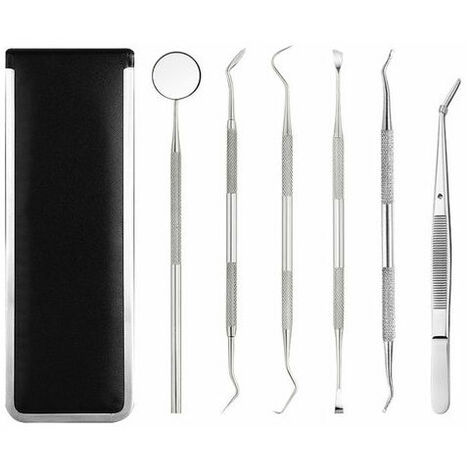 Kit d'outils de nettoyage des dents, dissolvant de plaque de tartre pour les dents ensemble de 6 pièces