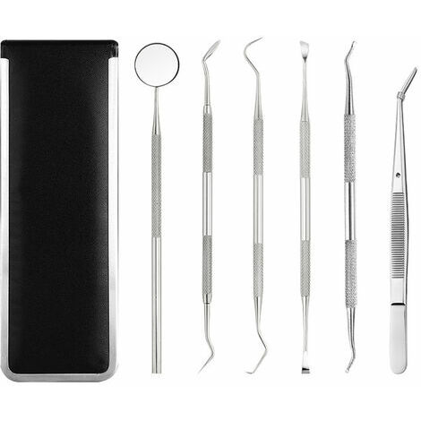 Kit d'outils de nettoyage des dents, dissolvant de plaque de tartre pour les dents ensemble de 6 pièces